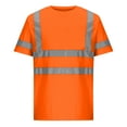 thumbnail image 1 of Abomasnow High Visibility Quick Dry Shirts for Men Class 3 Hi Vis Construction Reflective Strips Shirts with Pocket Orange XXL, 1 of 4
