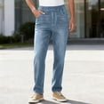 thumbnail image 1 of Abomasnow Jeans for Women Stretchy High Waist Tummy Control Denim Pants Elastic Waisted Slim Straight Leg Casual Trousers, 1 of 6