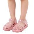 thumbnail image 1 of Abomasnow Jelly Sandals for Girl Closed Toe Princess Costume Summer Dress Shoes Adjustable Strap Side Buckle Flat Sandals, 1 of 9