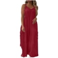 thumbnail image 1 of Abomasnow Jumpsuits for Women Casual Wide Leg Overalls Loose Fit Oversized Rompers Long Cargo Pants with Pockets 2025, 1 of 7