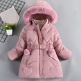 thumbnail image 1 of Abomasnow Kid Girls Winter Dress Coats Faux Fur Hooded Fleece Jackets Waterproof Parka Outwear 4-12 Years, 1 of 4