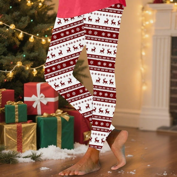 Abomasnow Leggings for Women Christmas/Halloween Print Ankle Length Tights High Waist Stretch Leggings S-2XL