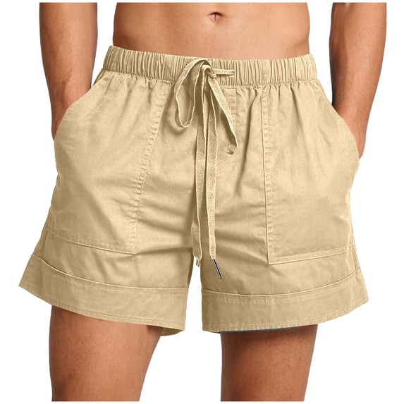 Abomasnow Linen Shorts for Women Loose Fit Drawstring Elastic Waisted Wide Leg Shorts with Pockets 2026 Summer Vacation Outfit