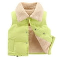 thumbnail image 1 of Abomasnow Little Kid Boys Sherpa Fleece Vest Big Kid Girls Sleeveless Snap Buttons Outerwear Jacket Coat Winter 18M-12T, 1 of 3