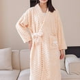 thumbnail image 1 of Abomasnow Long Robes for Women - Super Soft Cozy Fleece Spa Robe Plush Long Bathrobe Fuzzy Thicken Housecoat, 1 of 5