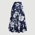 thumbnail image 1 of Abomasnow Long Skirt for Women 2025 Summer Fashion Tiered Elastic High Waisted Boho Floral Print Skorts A-Line Flowy Swing Maxi Skirts, 1 of 4