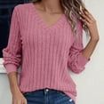 thumbnail image 1 of Abomasnow Long Sleeve V Neck Shirts for Women Fall Tops Lightweight Sweaters Dressy Casual Tunic Tops 2025 Outfits, 1 of 7