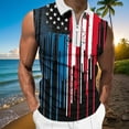 thumbnail image 1 of Abomasnow Men's American Flag Tank Tops 4th of July Half Zip Shirt Sleeveless Patriotic Independence Day Muscle Cutoff Shirt (S-XXXL), 1 of 5