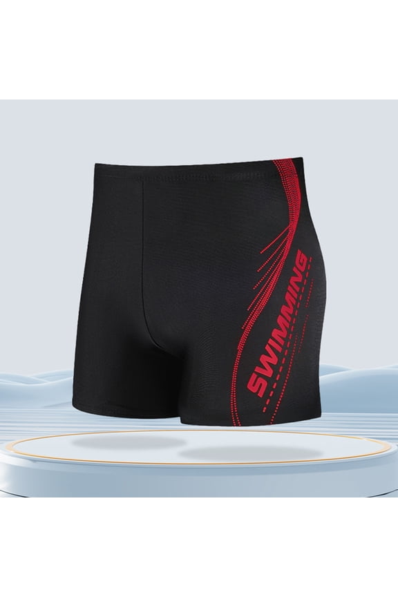 Men's Athletic Square Leg Swimsuit Jammers Durable Compression Swim Briefs Training Bathing Swimming Shorts