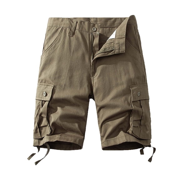 Abomasnow Men's Big and Tall Cargo Shorts Cotton Classic Fit Work Shorts Summer Lightweight Outdoor Hiking Shorts Casual Beach Shorts with Button Pocketss
