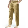 Abomasnow Men's Big & Tall Cotton Linen Athletic Pants Slim Fit