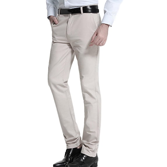 Abomasnow Men's Big and Tall Dressy Pants High Waist Straight Leg Pants Work Office Business Casual Wedding Golf Pants with Pockets
