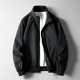 thumbnail image 1 of Abomasnow Men's Bomber Jacket Lightweight Long Sleeve Stand Collar Flight Coats Slim Fit Zip Up Windbreaker Varsity Jackets, 1 of 6