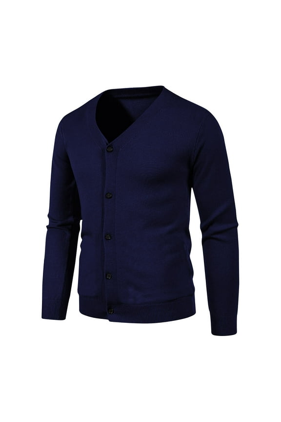 Men's Cardigan Sweater Fall Casual Cable Knit V Neck Button Up Solid Color Sweaters Ribbed Soft Golf Work Office Cardigan Sweaters
