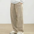 thumbnail image 1 of Abomasnow Men's Corduroy Sweatpants Spring Summer Drawstring Elastic Waist Lounge Pants Casual Baggy Wide Leg Straight Athletic Workout Gym Pants on Clearance, 1 of 6