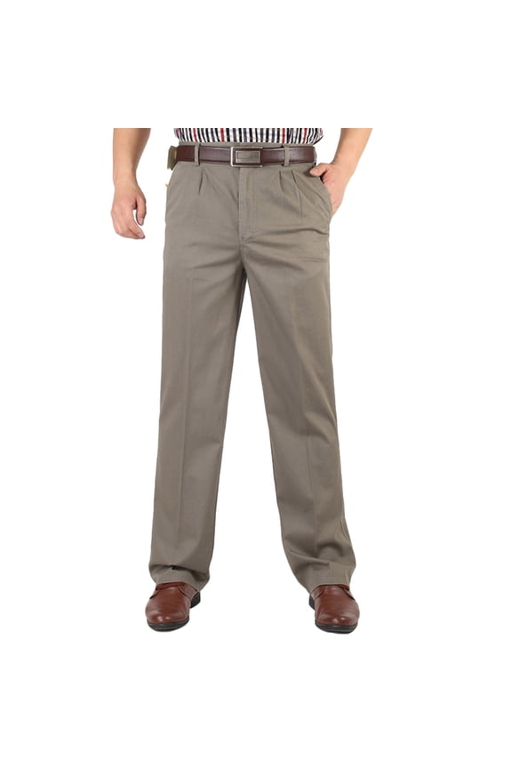 Men's Flat Front Suit Pants Regular Fit Dress Pants Wrinkle-Free Stretch Casual Pants Comfort Dress Trousers