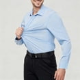 thumbnail image 1 of Abomasnow Men's Formal Dress Shirt Casual Hidden Button Front Wrinkle Free Shirt Regular Fit Stretch Business Shirts, 1 of 6
