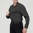 thumbnail image 1 of Abomasnow Men's Formal Dress Shirt Casual Hidden Button Front Wrinkle Free Shirt Regular Fit Stretch Business Shirts, 1 of 6