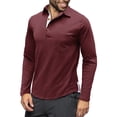 thumbnail image 1 of Abomasnow Men's Golf Shirts Long Sleeve Quick Dry UPF 50+ Sun Protection T Shirts Casual Fall Collared Dressy Lightweight Outdoor Blouse Tops, 1 of 1