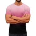 thumbnail image 1 of Abomasnow Men's Gradient Color T Shirt Short Sleeve Round Neck Tee Summer Tops S-3XL, 1 of 9