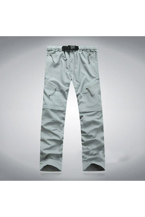 Men's Hiking Cargo Pants Convertible Pants Outdoor Waterproof Quick Dry Zip Off Lightweight Breathable Fishing Pants Trousers