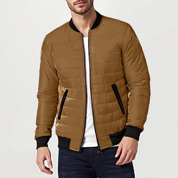 Abomasnow Men's Lightweight Puffer Jacket Winter Quilted Puffy Jackets Warm Water-Resistant Windproof Insulated Coats S-3XL