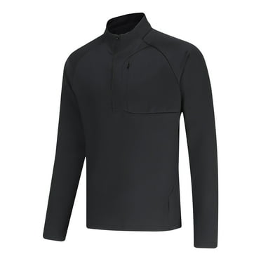 Abomasnow Men's Long Sleeve Sun Shirts UPF 50  Tees 1/4 Zipper Up Collar Quick Dry Tops Casual Hiking Fishing Running Sun Guard T-Shirts Outdoor Shirt