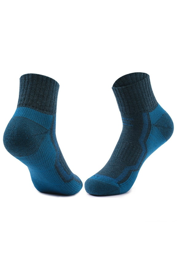 Men's Merino Wool Cushioned Hiking Trekking Socks Breathable Moisture Wicking Midi Length Baseball Football Softball Sockings