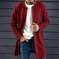 thumbnail image 1 of Abomasnow Men's Mid-Length Trench Coats Slim Fit Single Breasted High Neck Overcoat Winter Warm Windbreaker Jackets, 1 of 7