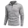 thumbnail image 1 of Abomasnow Men's Quarter Zip Pullover Tops Lightweight Long Sleeve Stand Collar Sweaters S-3XL, 1 of 7