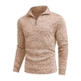 thumbnail image 1 of Abomasnow Men's Quarter Zip Pullover Tops Lightweight Long Sleeve Stand Collar Sweaters S-3XL, 1 of 7