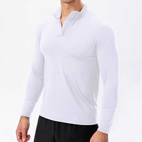 Abomasnow Men's Quick-Dry Active Sports Shirts Quarter Zip Long Sleeve Running Pullover Tops Outdoor Sweatshirt