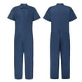 thumbnail image 1 of Abomasnow Men's Short-Sleeve Work Coverall Lightweight Short Sleeve Zip Up Workwear Solid Wrinkle-Resistant Jumpsuit with Mulit Pockets M-XXXL, 1 of 7
