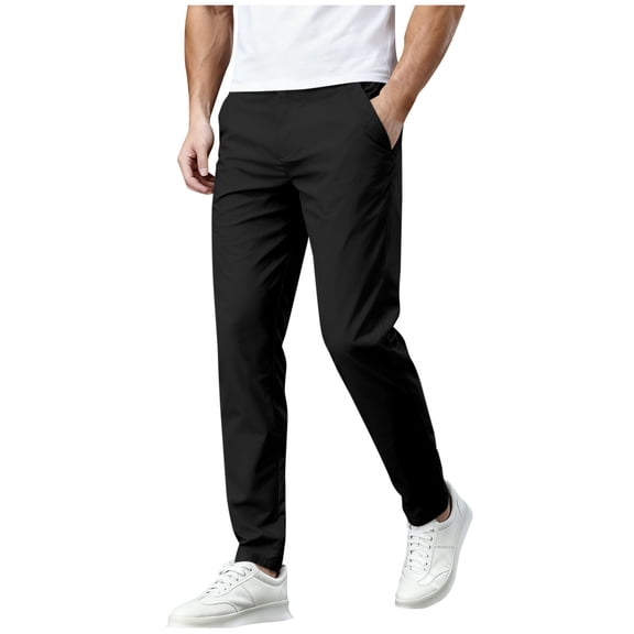 Abomasnow Men's Stretch Golf Joggers with 3 Pockets Slim Fit Sweatpants Dressy Casual Straight Pants for Men with Belt Loops