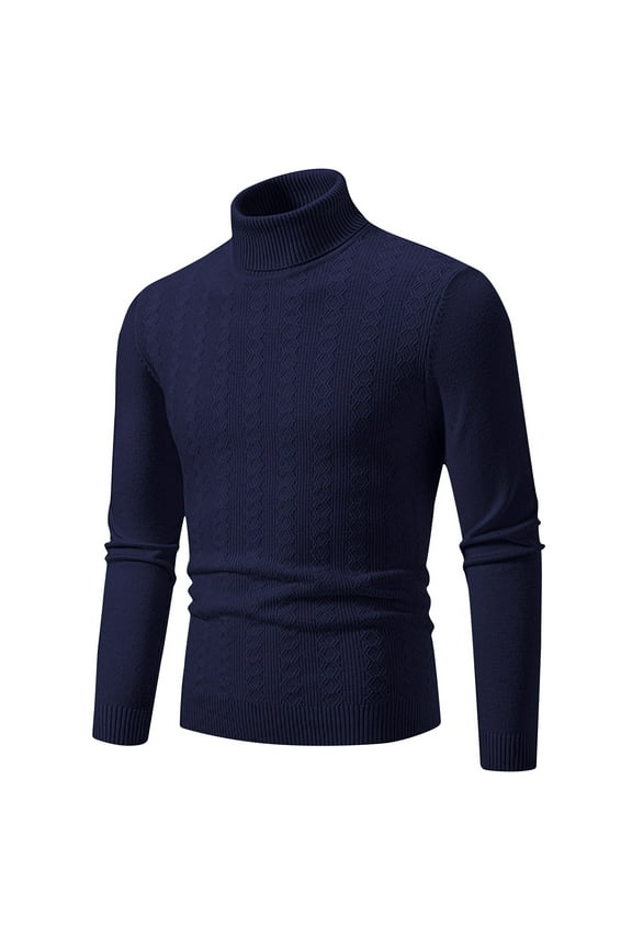 Men's Sweaters Slim Fitted Fall Fashion Casual Long Sleeve Knitted Mock Neck Sweatshirts Winter Work Office Pullover Sweaters