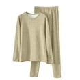 thumbnail image 1 of Abomasnow Men's Thermal Underwear Set Long Sleeve Crew Neck Base Layer Long Johns 2 Piece Fleece Lined Top & Bottom Set, 1 of 4