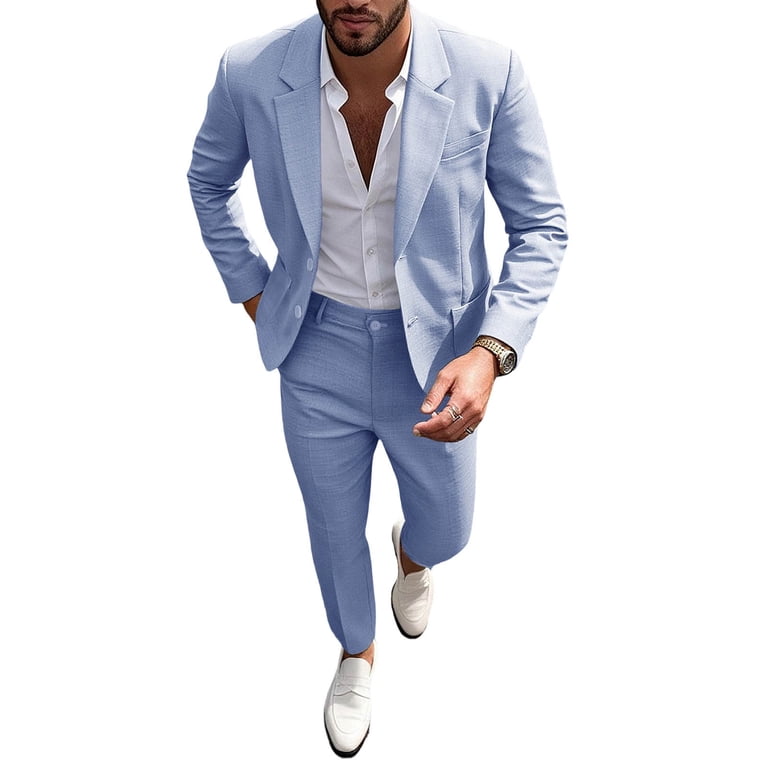 denim wedding dress for men denim dress for men Ridge Denim Blue Suit by Allure Men -parroquiadesanalbertomagno.com