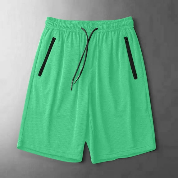 Abomasnow Mens Big & Tall Shorts Casual Waffle Elastic Waist Drawstring Shorts Lightweight Quick Dry Knee Length Shorts with Zip Pockets S-5XL