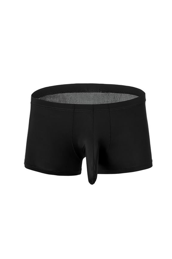 Mens Bulge Pouch Ice Silk Boxer Briefs Comfortable Solid Butt Lifter Thin Underwear Fashion Padded Buttcocks Briefs on Clearance