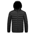 thumbnail image 1 of Abomasnow Mens Packable Puffer Jacket Lightweight Hooded Insulated Winter Coat Winter Windproof Zipper Down Jacket, 1 of 8