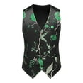 thumbnail image 1 of Abomasnow Mens' Suit Vest Paisley Floral Medieval Vests Gothic Steampunk Formal Waistcoat Tuxedo Vests Cosplay Halloween Party Jackets with Notched Lapels, 1 of 4