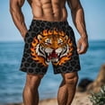 thumbnail image 1 of Abomasnow Mens Swim Trunks King Kong Cartoon Graphic Quick Dry Swim Shorts Drawstring Elastic Waist Beach Board Shorts S-5XL, 1 of 9