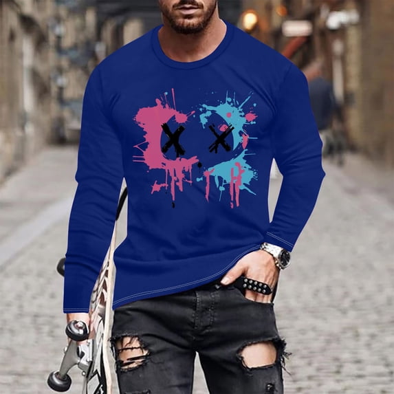 Abomasnow Mens T-Shirts Casual Lightweight Long Sleeve Crew Neck Tees Sun Protective Fishing Athletic Hiking Shirt on Clearance