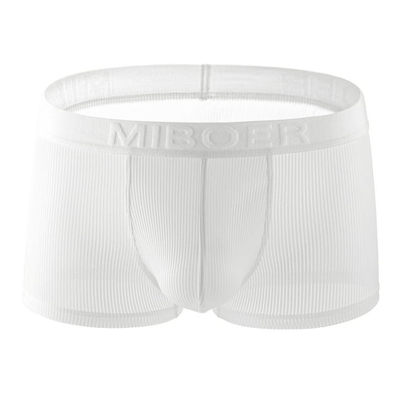 Abomasnow Mens Total Support Pouch Stretch Lingerie Sexy See Through Low Rise Boxer Briefs Breathable Wicking Everyday Underwear for Men on Clearance