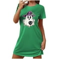 thumbnail image 1 of Cxenplz Nightgowns for Women Short Sleeve T Shirt Sleep Dress Comfy Round Neck Sleepshirt Sleepwear Halloween Print Lounge Pullovers Nightshirt on Clearance, 1 of 4