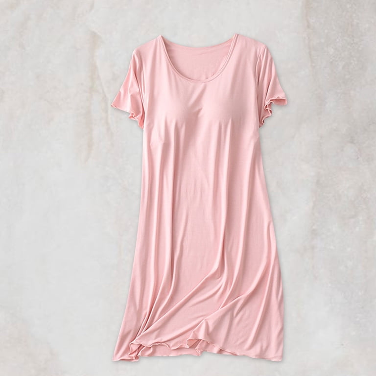 cotton t shirt night dress Ekouaer Nightgowns for Women Cotton Sleepshirts Short Sleeve Nightshirt Tshirt Night Gown Casual Sleepdress Comfy Nightdress Dark Grey XL