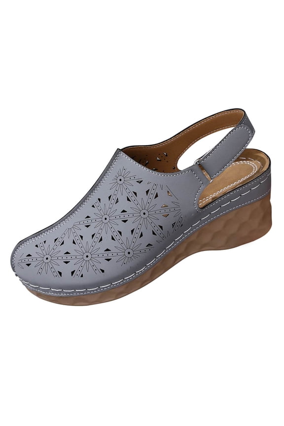 Orthopedic Sandals for Women Arch Support Closed Toe Vamp Shoes Comfortable Slip On Open Back Sandals