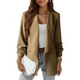 thumbnail image 1 of Abomasnow Oversized Blazers for women Lightweight Long Sleeve Shawl Lapel Work Office Blazers Fall Open Front Business Jacket Suit, 1 of 8