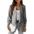 thumbnail image 1 of Abomasnow Oversized Blazers for women Lightweight Long Sleeve Shawl Lapel Work Office Blazers Fall Open Front Business Jacket Suit, 1 of 6
