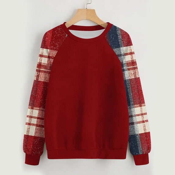 Abomasnow Oversized Sweatshirts for Women Fall Winter Long Sleeve Crewneck Basic Hoodies Color Fashion Blocking Pullover Sweatshirt 2025